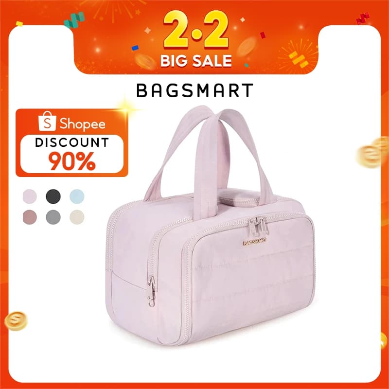 BAGSMART Túi đựng đồ vệ sinh cá nhân chống thấm nước túi washbag Túi đựng đồ trang điểm nhẹ set